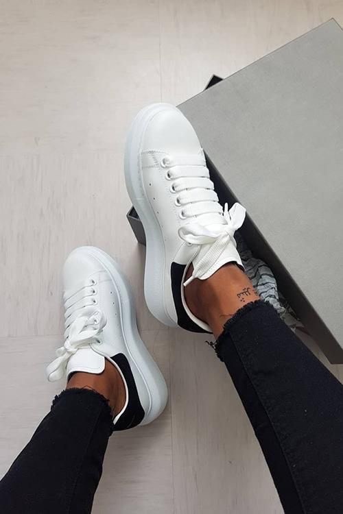 Social Primtex - Zapatillas de Mujer con Plataforma de Piel sintética Blanca con