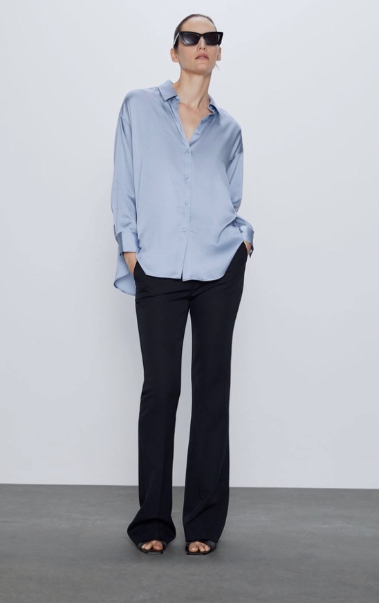 Social Camisa acetinada 