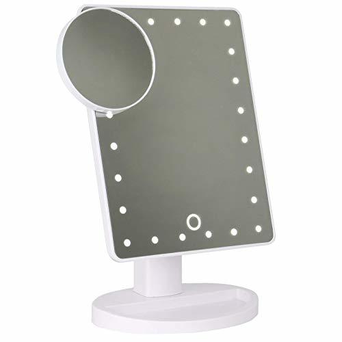 Social LED Light Up Make Up Espejo de baño con lupa