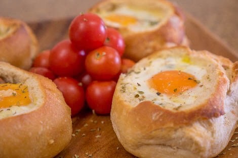 Pão Recheado c/ Bacon e Ovo