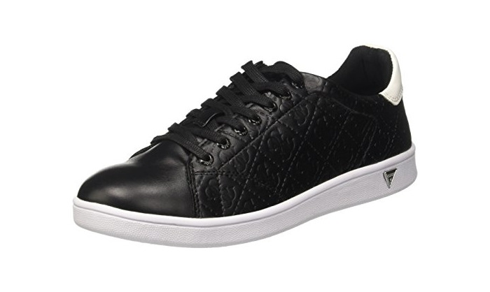 Moda Guess Super, Zapatillas de Tenis para Mujer, Negro