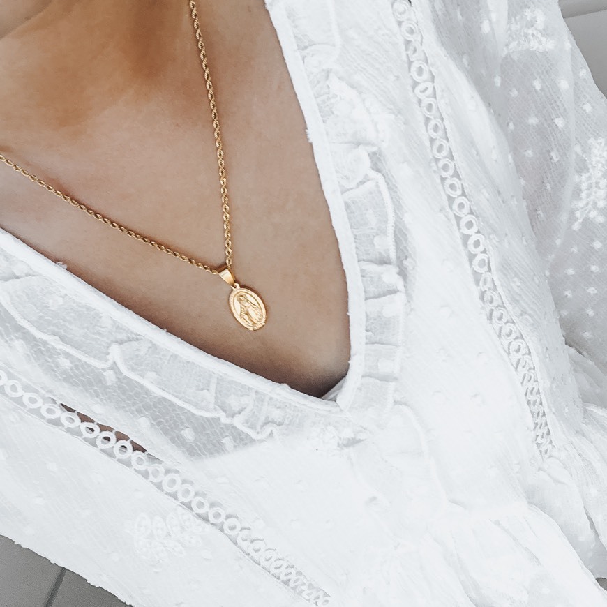 Social COLAR EM AÇO DOURADO