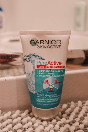 Pure Active 3in1 Clay Mask Scrub Wash Oily Skin 150ml