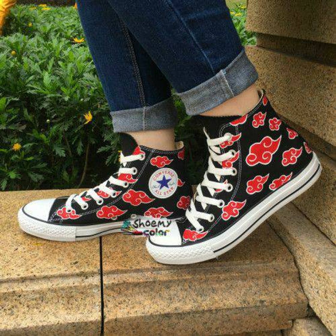 Moda  Men women naruto converse all star akatsuki ❤🖤