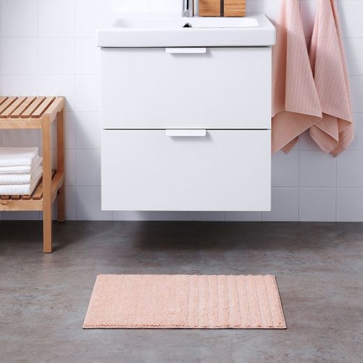 Alfombrilla de baño, rosa claro - IKEA