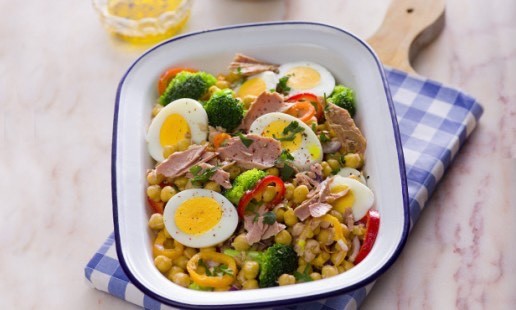 Salada de grão com atum 
