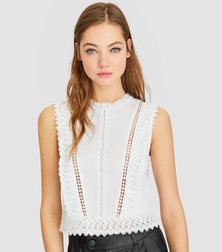 Fashion Blusa de crochet 