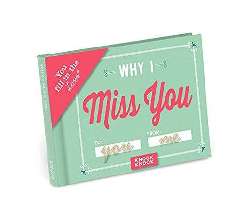 Why I Miss You Fill in the Love Book Fill-in-the-Blank Gift 