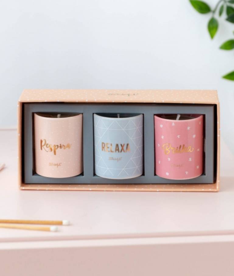 Products Set de 3 velas - respira