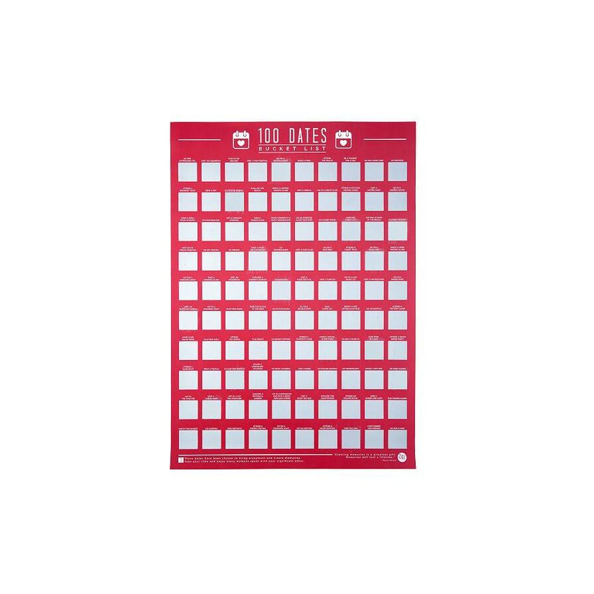 Productos 100 Dates Scratch Off Poster