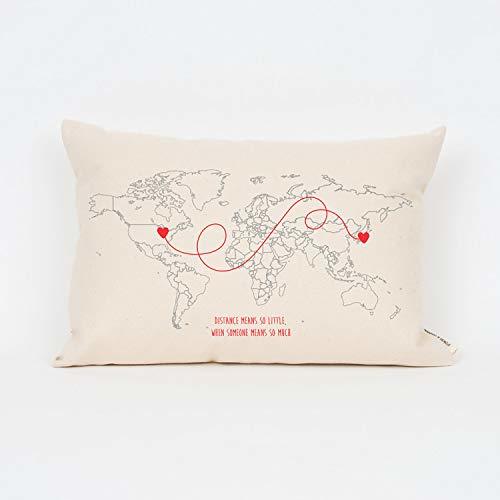 Product Personalized World Map Pillowcase