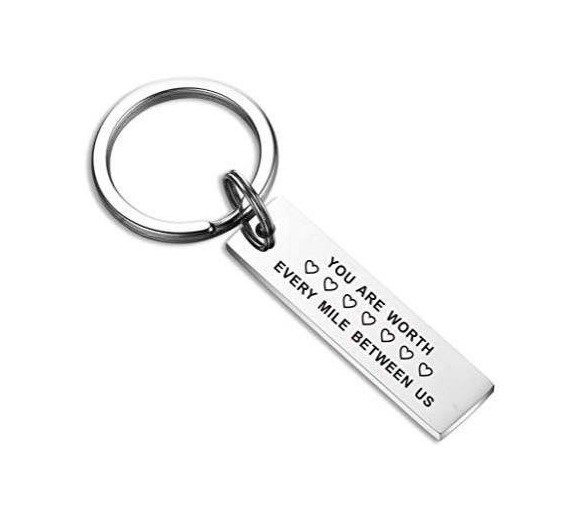 Producto Anniversary Keychain You are Worth Every Mile Between Us