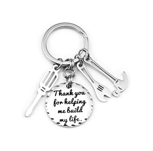 AIbeads Stainless Steel Keychain for Men Husband Son Key 