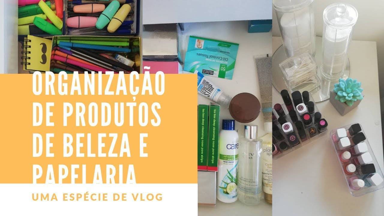 Moda Organização de produtos de beleza e papelaria