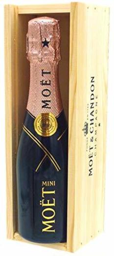 Moët & Chandon Rose 20cl Miniature Champagne in a Wooden Box