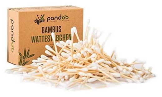 Cotonetes de algodão e bambu biodegradáveis 