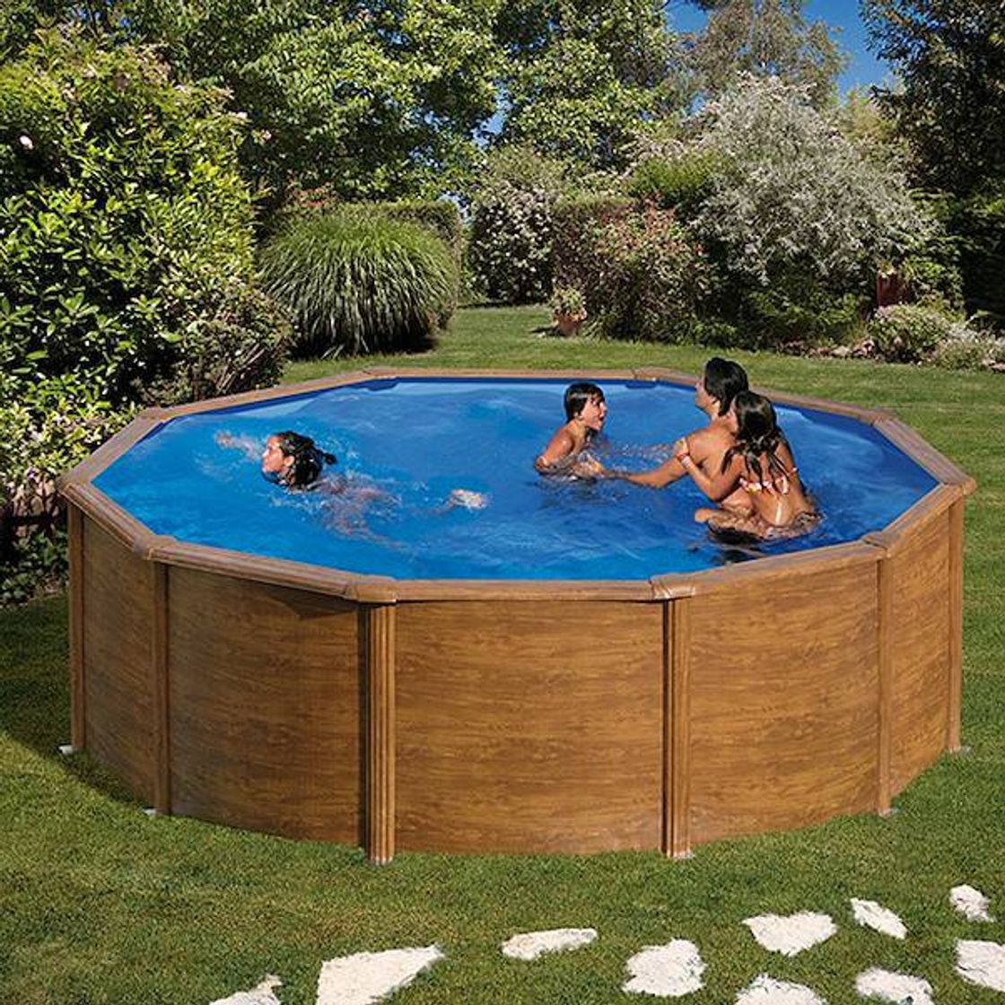 Piscina em aço imitação madeira 460x120cm - Leroy Merlin Portugal