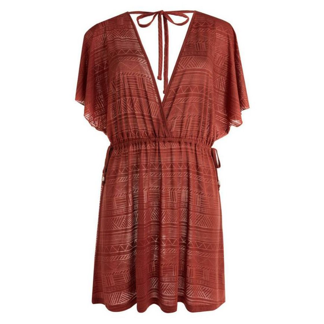 Túnica estampada terracota | Moda de praia 