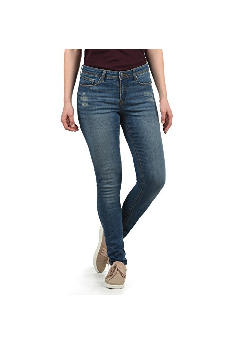 Fashion BlendShe Adriana Jeans Denim Vaquero Tejano para Mujer Elástico Relaxed-Fit, tamaño:XS, Color:Medium