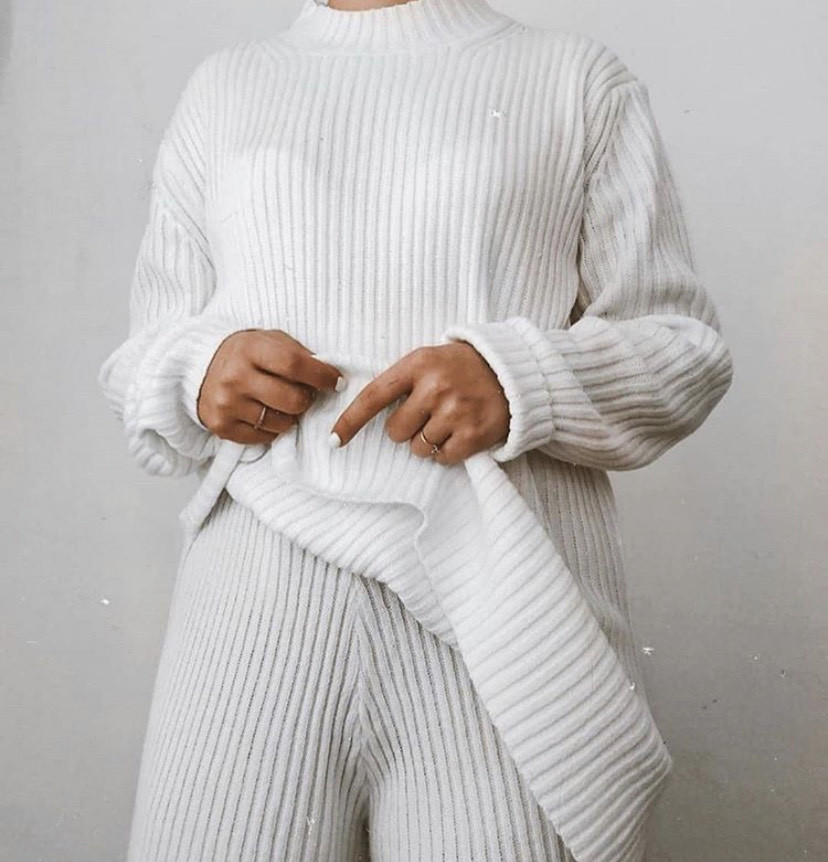 Product Premium Knitted Rib Turtle Neck Set