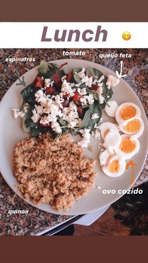salada de quinoa + ovo