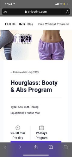 Hourglass: Booty & Abs Program
