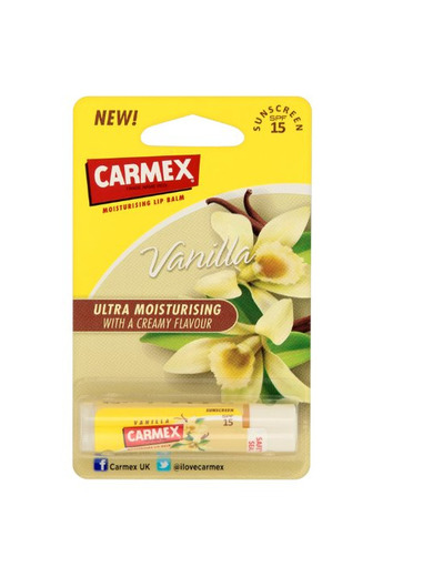 Carmex VANILLA SPF15 - Bálsamo labial hidratante para labios