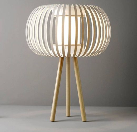 Lámpara de mesa de diseño en madera y con tiras Lola · Hogar · El ...