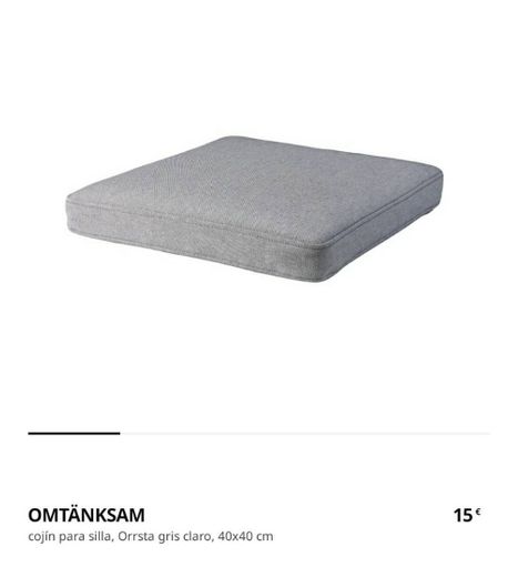Cojín cuadrado gris IKEA