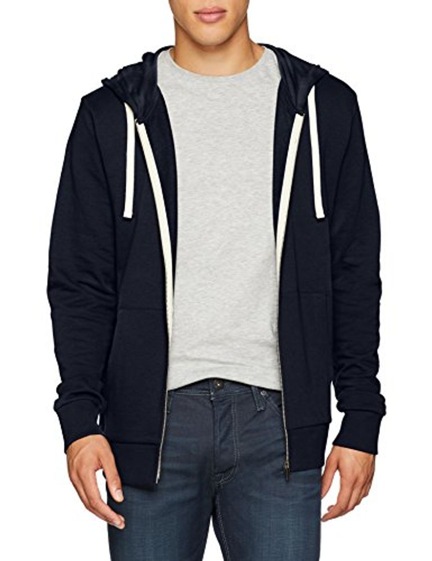Social JACK & JONES Jjeholmen Sweat Zip Hood Noos Sudadera, Azul