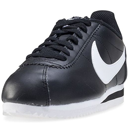 Nike Wmns Classic Cortez Leather, Zapatillas de Running, Negro