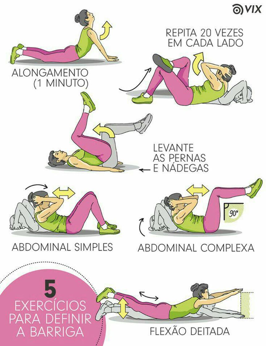 Moda 5 exercícios para perder barriga! 