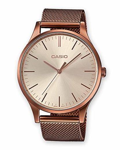 Casio Reloj Analogico para Unisex de Cuarzo con Correa en Acero Inoxidable