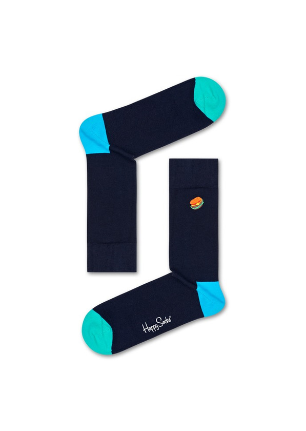 Social Embroidery Hamburger Sock