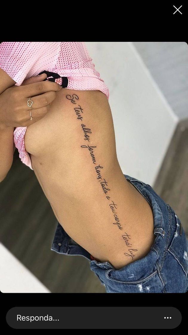 Fashion Tatuagem com frase 😉