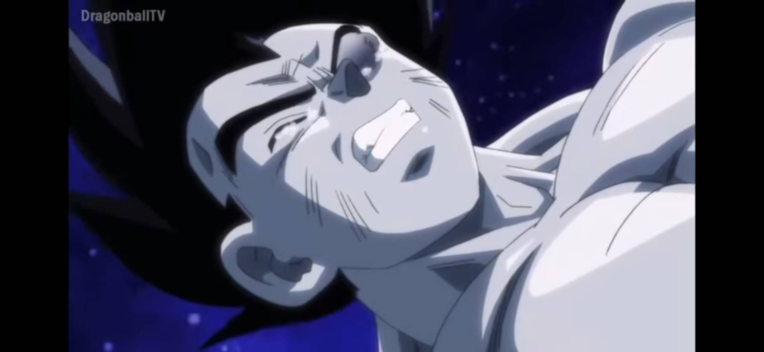 Jiren lanza a Vegeta fuera del Ring Español Latino. 