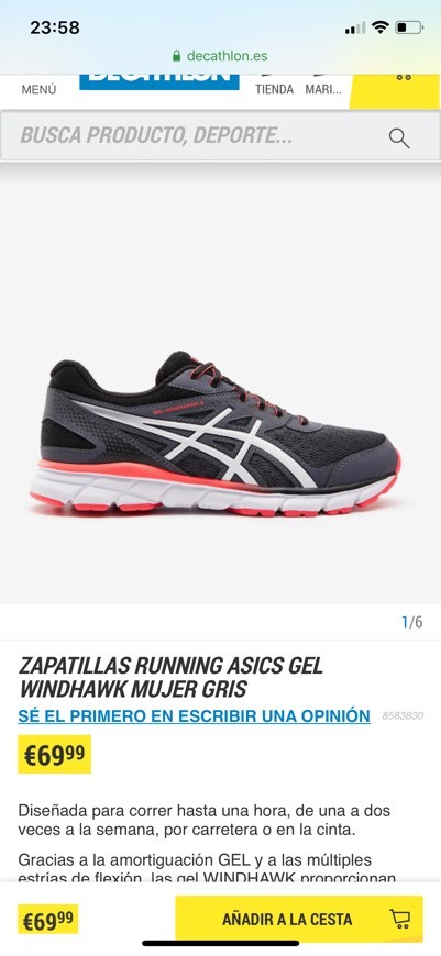 Producto Ascis Gel Windhawk-Zapatillas Running