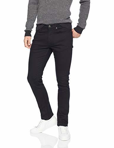 Moda Amazon Essentials - Jean elástico ajustado para hombre, Negro