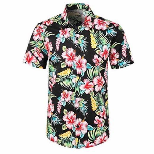 YEBIRAL Polos Manga Corta Hombre Manga Corta Básico Polo con Botones Camisa