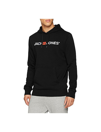 JACK & JONES Jjecorp Logo Sweat Hood Noos Capucha, Negro