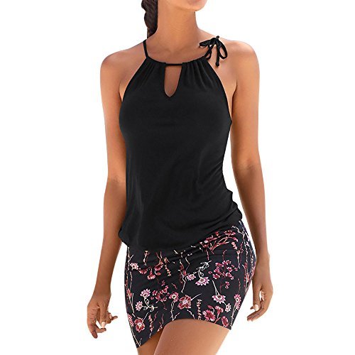 Social Logobeing Ropa de Mujer Vestidos Falda Chaleco Vestido Mini Playa Sin Mangas