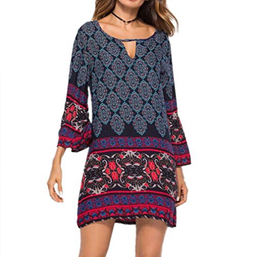Social Honghu Verano Sexy Mangas Corta Low Culleo Slim Fit Vestido para Mujer
