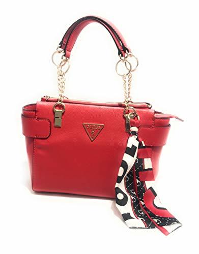 Social Guess BORSA ANALISE SOCIETY SATCHEL CON FOULARD ECOPELLE ROSSO DONNA B20GU01