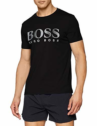 Social BOSS T-Shirt RN Camiseta, Negro