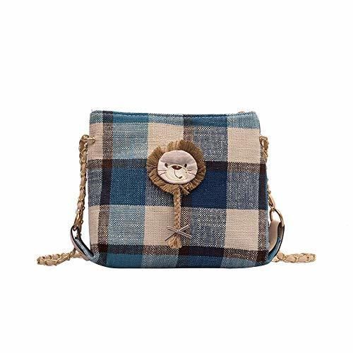 SHEDRWE Cute Chain Canvas Bucket Bag Hombro Messenger Bag