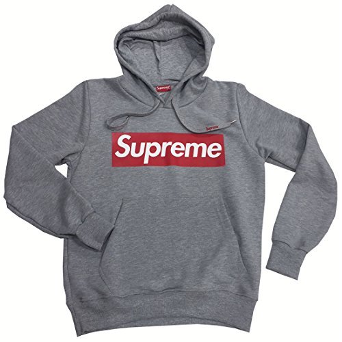 Producto Supreme Spain -Sudadera SFU08 Hoodie Sweatshirt Grey Melange -Sudadera con Capucha Unisex