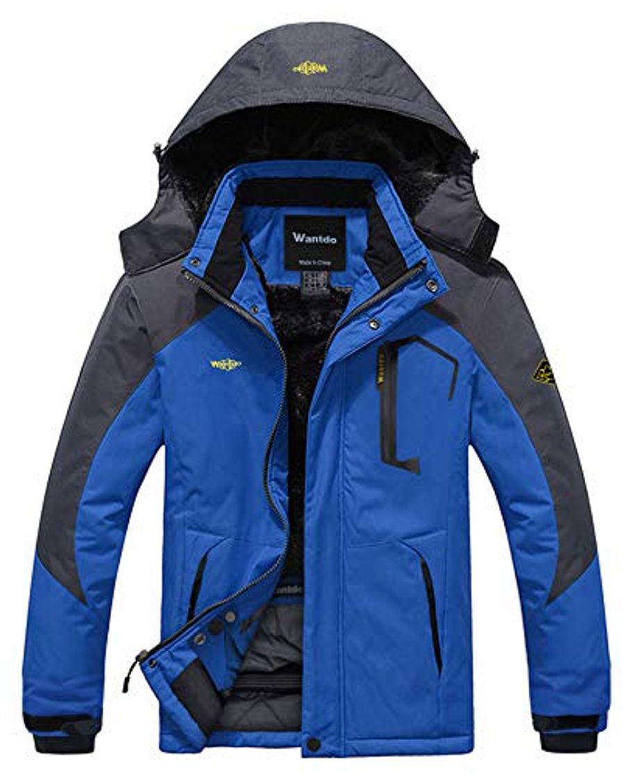 Producto Wantdo Chaqueta de Montaña Esquí Impermeable para Hombres Cielo Azul Medium