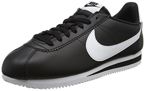 Fashion Nike Classic Cortez Leather, Zapatillas para Mujer, Negro