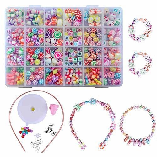 QH-Shop Abalorios perlas de resina de plástico de colores con 24 compartimentos