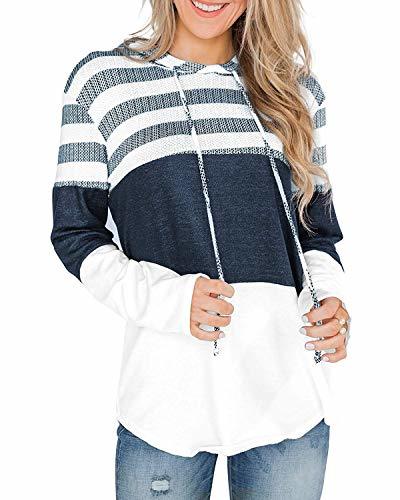 ABRAVO Mujer Sudadera con Capucha Manga Larga Jerséis Sueltos Sudadera con Estampado